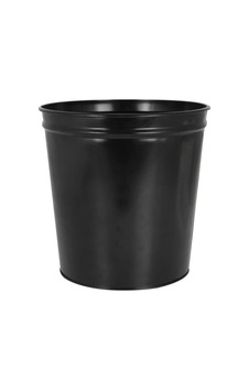 Çöp Kovası Metal Siyah Deliksiz Ofis Tipi Siyah - 181988126 Siyah