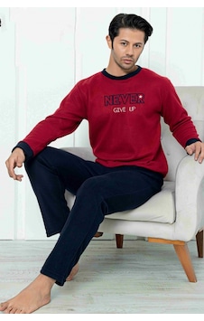 Wordex Falkom 7203 Yazılı Nakışlı Polar Kışlık Erkek Pijama Takımı Uyku Takımı Bordo Wordex Falkom 7203 Yazılı Nakışlı Polar Kışlık Erkek Pijama Takımı Uyku Takımı Bordo