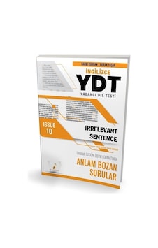 YDT İngilizce Irrelevant Sentence Issue 10 - Burak Yaşar - Pelikan Yayınları YDT İngilizce Irrelevant Sentence Issue 10 - Burak Yaşar - Pelikan Yayınları