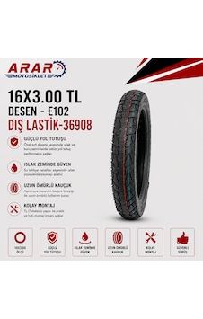 16x3.00 Tl Desen - E102 Dış Lastik-36908