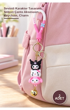 Aksesuar 2 Adet Hello Kitty Silikon Anahtarlık Sevimli Karakter Tasarımlı, Silikon Çanta Aksesuarı, Keychain, Charm Diğer Aksesuar 2 Adet Hello Kitty Silikon Anahtarlık Sevimli Karakter Tasarımlı, Silikon Çanta Aksesuarı, Keychain, Charm Diğer