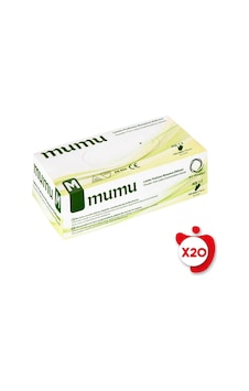 Mumu Pudrasız Lateks Muayene Eldiveni M Beden Beyaz 100'lü 20 Paket Mumu Pudrasız Lateks Muayene Eldiveni M Beden Beyaz 100'lü 20 Paket