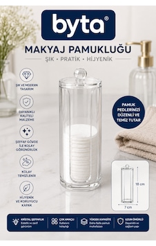 Şeffaf Kapaklı Makyaj Pamukluğu Pamuk Ped Düzenleyici Ve Banyo Organizer Kutusu Şeffaf Şeffaf Kapaklı Makyaj Pamukluğu Pamuk Ped Düzenleyici Ve Banyo Organizer Kutusu Şeffaf