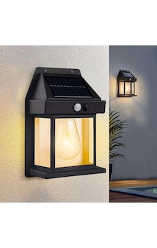 Güneş Enerjili Solar Duvar Lambası Rustik Ampul-gün Işığı Mz-800
