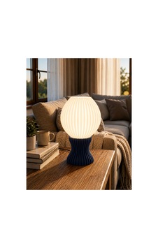 Solvra Velora Glow Dekoratif Masa Lambası Lacivert Lacivert