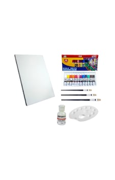 Guaj Boya Seti 25 X 35 Cm Tuval Çok Renkli Guaj Boya Seti 25 X 35 Cm Tuval Çok Renkli