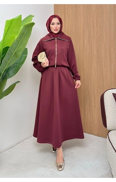 Mihran Butik Velmora Yaka Detaylı Fermuarlı Etekli Kadın İkili Takım Lacivert Mihran Butik Velmora Yaka Detaylı Fermuarlı Etekli Kadın İkili Takım Lacivert