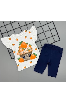 Poppy Trend Kız Bebek Çilek Baskılı Tişört Ve Taytlı Gündelik İkili Takım 6-18 Ay Turuncu Poppy Trend Kız Bebek Çilek Baskılı Tişört Ve Taytlı Gündelik İkili Takım 6-18 Ay Turuncu