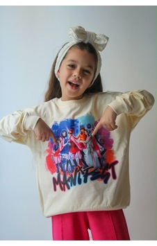Mila Mood Kız Çocuk Fuşya Bol Paça Eşofman Takımı Manifest Baskılı Ekru Sweatshirt 2'li Takım Ekru- Pembe Mila Mood Kız Çocuk Fuşya Bol Paça Eşofman Takımı Manifest Baskılı Ekru Sweatshirt 2'li Takım Ekru- Pembe