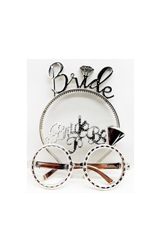 Bride Yazılı Taç Ve Bride To Be Yazılı Gözlük Seti - Gümüş Renk Bride Yazılı Taç Ve Bride To Be Yazılı Gözlük Seti - Gümüş Renk