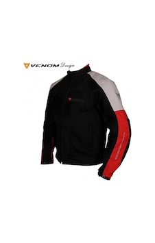 Venom Erkek Siyah Gri Kırmızı Dynamic Dört Mevsim Motosiklet Montu Venom Erkek Siyah Gri Kırmızı Dynamic Dört Mevsim Motosiklet Montu