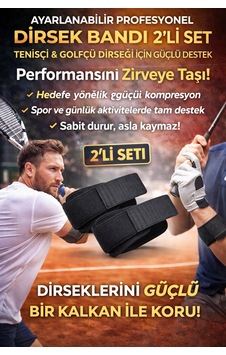 2li Set Ortopedik Epikondilit Bandı Sporcu Golfçü Tenisçi Dirseği Bandajı Sağ Sol Uyumlu Standart 2li Set Ortopedik Epikondilit Bandı Sporcu Golfçü Tenisçi Dirseği Bandajı Sağ Sol Uyumlu Standart