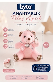 Peluş Ayıcık Anahtarlık 10 Cm Sevimli Çanta Süsü Ve Anahtar Aksesuarı - Hediyelik Pembe Peluş Ayıcık Anahtarlık 10 Cm Sevimli Çanta Süsü Ve Anahtar Aksesuarı - Hediyelik Pembe