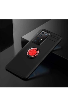 Huawei P40 Pro Kılıf Zore Ravel Silikon Kapak Siyah-Kırmızı Huawei P40 Pro Kılıf Zore Ravel Silikon Kapak Siyah-Kırmızı