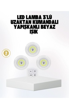 Hubrendy Tekno Kablosuz Gün Işığı 3 Lü Led Spot Lamba Kumandalı Diğer Hubrendy Tekno Kablosuz Gün Işığı 3 Lü Led Spot Lamba Kumandalı Diğer