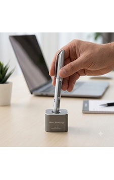 Lüks Metal Tekli Kalem Tutucu Stand - Premium Alüminyum Masaüstü Kalemlik Düzenleyici Organizer, Ofis Ve Çalışma Masası Aksesuarı Lüks Metal Tekli Kalem Tutucu Stand - Premium Alüminyum Masaüstü Kalemlik Düzenleyici Organizer, Ofis Ve Çalışma Masası Aksesuarı