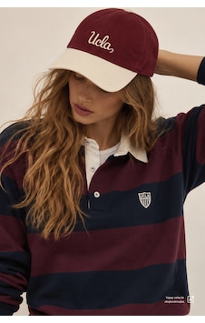 UCLA Rune Bordo Baseball Cap Nakışlı Unisex Şapka UCLA Rune Bordo Baseball Cap Nakışlı Unisex Şapka