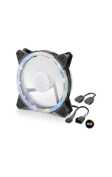 Büro Ev Ofis Bilgisayarı İçin12cm Siyah Kristal Rgb Pc Kasa Fanı Büro Ev Ofis Bilgisayarı İçin12cm Siyah Kristal Rgb Pc Kasa Fanı