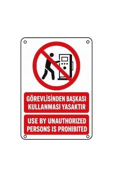 Görevlisinden Başkası Kullanması Yasaktır 21x30cm Pvc Isg Levha Görevlisinden Başkası Kullanması Yasaktır 21x30cm Pvc Isg Levha