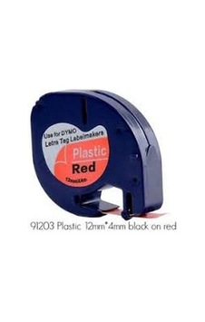 Dymo 91203 Letratag Plastik Şerit 12 MM x 4 M Kırmızı