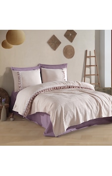 Butik Tek Kişilik Püsküllü Pike Takımı Bohamline V8 Taş Rengi Butik Tek Kişilik Püsküllü Pike Takımı Bohamline V8 Taş Rengi