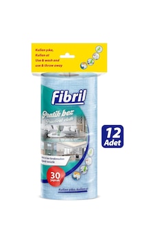 Fibril Çok Amaçlı Pratik Rulo Bez 12 x 30 Yaprak Fibril Çok Amaçlı Pratik Rulo Bez 12 x 30 Yaprak