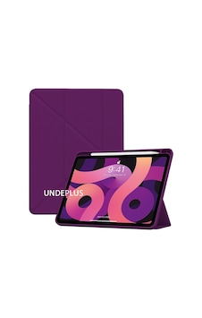 Apple iPad Uyumlu 11. A16 11inç/10. 10.9inç İle Uyumlu Kılıf Kalem Bölmeli Trifolding Case Mor Sku: Zeusb0fmjs569s Arka Kapak