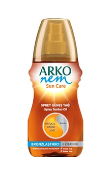 Arko Nem Havuç & Kakao Yağı Özlü Bronzlaştırıcı Sprey Güneş Yağı 150 ML Arko Nem Havuç & Kakao Yağı Özlü Bronzlaştırıcı Sprey Güneş Yağı 150 ML