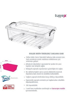 30 L Roller Tekerlekli Saklama Kabı Çok Renkli 30 L Roller Tekerlekli Saklama Kabı Çok Renkli