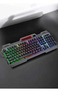 Led Işıklı Oyuncu Klavye Usb Girişli Rgb Işıklı Q Klavye Mouse  Diğer
