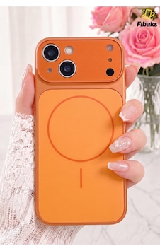 Fibaks iPhone 13/14 Uyumlu Kılıf 17 Pro Max Çevirici Magsafe Kamera Lens Korumalı Camlı Dönüştürücü