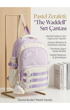 Genel Markalar The Waddell Pastel Mor Mavi Pembe Sırt Çantası Okul Çantası Günlük Kullanım Çok Bölmeli Açık Mor Genel Markalar The Waddell Pastel Mor Mavi Pembe Sırt Çantası Okul Çantası Günlük Kullanım Çok Bölmeli Açık Mor