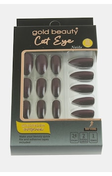 Gold - 966 - 24-lü Kedi Gözü Takma - Csmo-tex - Tırnak Mor