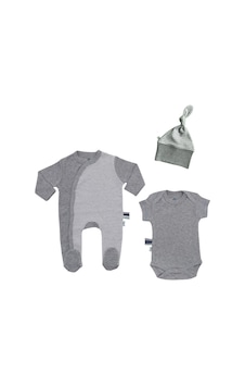Organicera Organik Yenidoğan Set - 3 Parça , Grey Melange Organicera Organik Yenidoğan Set - 3 Parça , Grey Melange