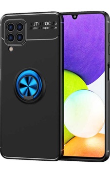 Galaxy A22 4g Kılıf Zore Ravel Silikon Kapak Siyah-Mavi Galaxy A22 4g Kılıf Zore Ravel Silikon Kapak Siyah-Mavi