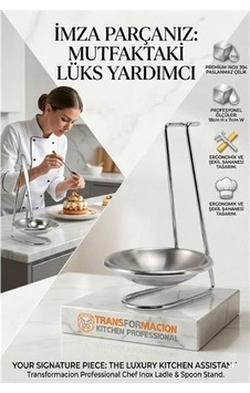 Inox Kepçe Standı - Kaşık Kepçe Standı- Profesyonel Şef Tasarımı 722042