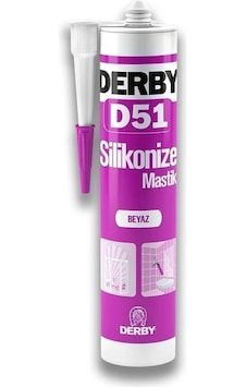 Derby D51 Genel Amaçlı Silikonize Mastik Beyaz - 500g Derby D51 Genel Amaçlı Silikonize Mastik Beyaz - 500g
