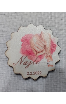 6 CM Hoşgeldin Bebek Magnet Söz Nişan Nikah Düğün 25 Adet Kız