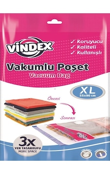 VİNDEX VAKUMLU POŞET XL BOY TEKLİ 55*90 CM