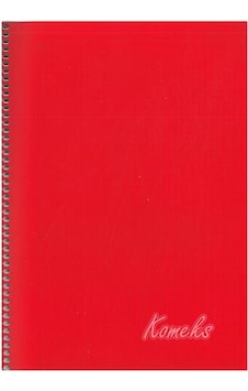 Komeks Spiralli Defter Plastik Kapak Kareli 60 Yp A4 Kırmızı Komeks Spiralli Defter Plastik Kapak Kareli 60 Yp A4 Kırmızı