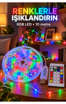 Shnstore 10 Metre Kumandalı Animasyonlu Rgb Led Tel Aydınlatma Shntknd0720 Shnstore 10 Metre Kumandalı Animasyonlu Rgb Led Tel Aydınlatma Shntknd0720