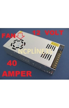 Adaptör Metal Kasa Fanlı Akım Korumalı 12V 40A Soğutucu Fanlı Adaptör Metal Kasa Fanlı Akım Korumalı 12V 40A Soğutucu Fanlı