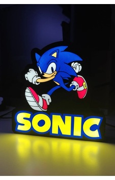 Sonic Tasarımlı Gece Lambası Çok Renkli Sonic Tasarımlı Gece Lambası Çok Renkli