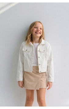 Esila Kids Kız Çocuk Gabardin Ceket Yazlık İnce Ceket Beyaz Esila Kids Kız Çocuk Gabardin Ceket Yazlık İnce Ceket Beyaz