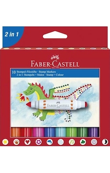 Faber-castell 2in1 Jumbo Keçeli Kalem 10 Renk 155170 Faber-castell 2in1 Jumbo Keçeli Kalem 10 Renk 155170