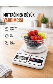 Beyaz Plastik Dijital Mutfak Tartısı 24x16.8x1.5cm Diğer 92520484 Beyaz Plastik Dijital Mutfak Tartısı 24x16.8x1.5cm Diğer 92520484