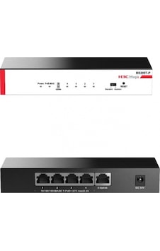 H3C Magic BS205T-P 5 Port GigaBit 5 Port PoE 57 W 1 Port GigaBit Uplink Metal Kasa Yönetilemez Masaüstü Switch H3C Magic BS205T-P 5 Port GigaBit 5 Port PoE 57 W 1 Port GigaBit Uplink Metal Kasa Yönetilemez Masaüstü Switch