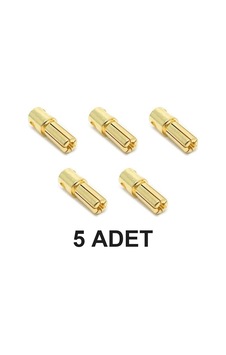 5 Adet 5mm Banana Soket Dişi Erkek Banana Konnektör Bullet Plug Lipo Batarya Esc Motor Drone Rc Araba Fiş