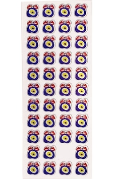 Sticker Kabartmalı Stiker Defter, Planlayıcı Etiket Nazar Boncuğu Cb374 16x7 Cm
