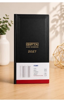 Gıpta 2027 17x33 Cm Kasa Ajandası 118-tck Siyah Gıpta 2027 17x33 Cm Kasa Ajandası 118-tck Siyah